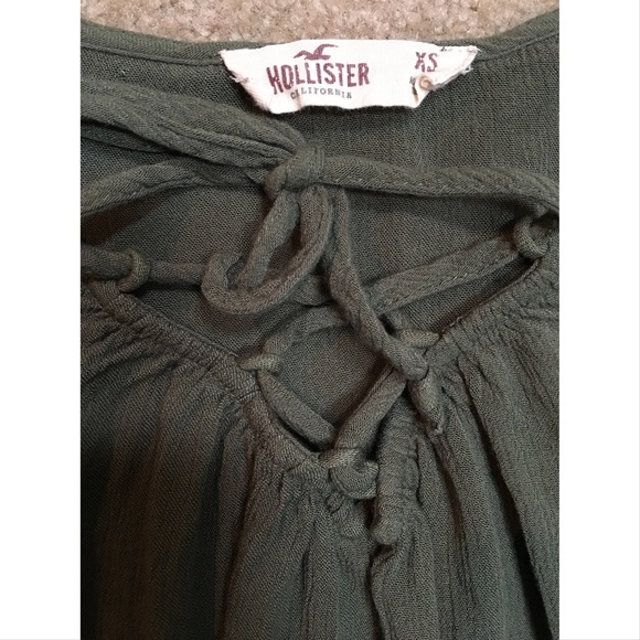Hollister Boho olive green top XS - Picture 3 of 6